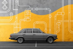 Schéma de la ligne d'échappement d'une voiture, éléments et rôle